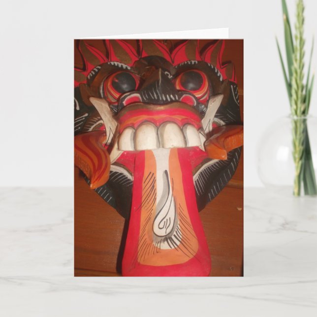 Tarjeta Divertida máscara rara de la lengua rara (Anverso)