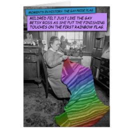Tarjeta divertida - Mildred, la gay Betsy Ross