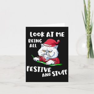 Tarjeta Divertida Miradme Ser Todo Festividad Y Cosas Chri