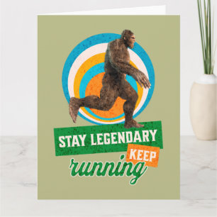 Tarjeta Divertida Motivación para Correr de Bigfoot