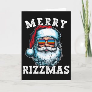 Tarjeta Divertida Navidad Rizz Meme Feliz Rizzmas Para Mod