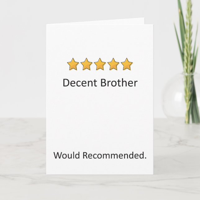 Tarjeta divertida para Brother (Anverso)