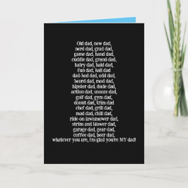 Tarjeta divertida para cada papá en el Día del Pad