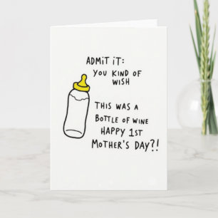 Tarjeta divertida para el primer día de la madre c