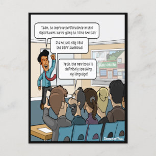 Tarjeta divertida para elevar el listón