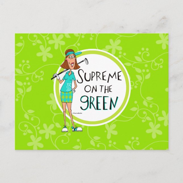Tarjeta divertida para la dama golfista en tu vida (Anverso)