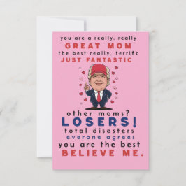 Tarjeta divertida para mamá de Hija, Hijo, Niños.