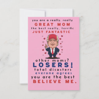 Tarjeta divertida para mamá de Hija, Hijo, Niños.