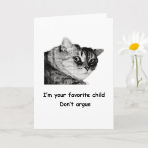 Tarjeta Divertida para Mamá Hijo Favorito Humor Ga