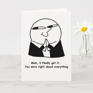 Tarjeta Divertida para Mamá Tenías Razón en Todo
