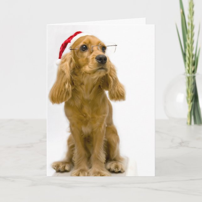 Tarjeta divertida para Navidades de perros (Anverso)