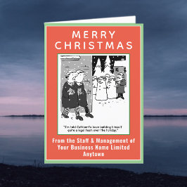 Tarjeta divertida para Navidades de temas legales 