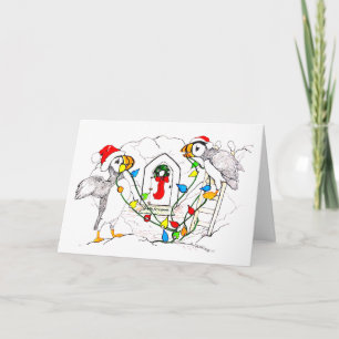 Tarjeta divertida para Navidades de vida silvestre
