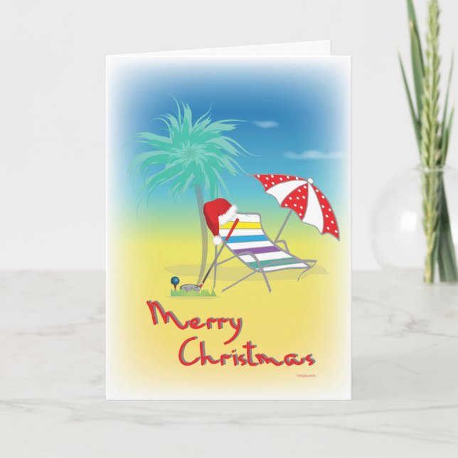 Tarjeta divertida para Navidades del GOLF Santa Ha (Anverso)