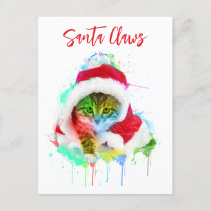 Tarjeta divertida para Navidades gatos