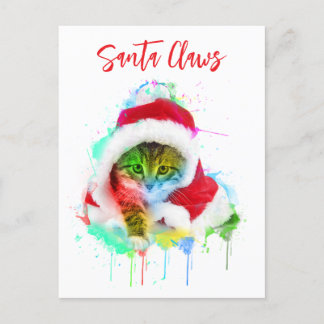 Tarjeta divertida para Navidades gatos