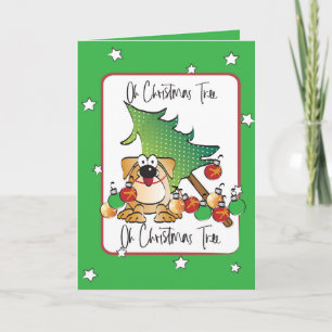 Tarjeta divertida para Navidades Mascotas del perr