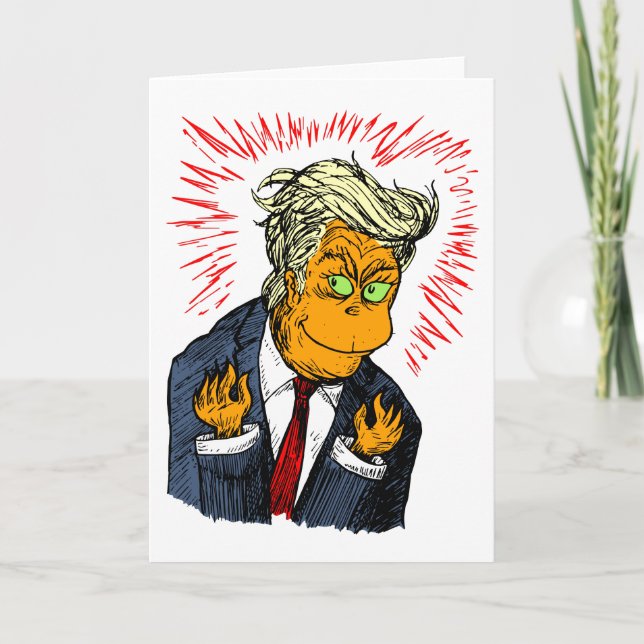 Tarjeta divertida para Navidades Trump (Anverso)