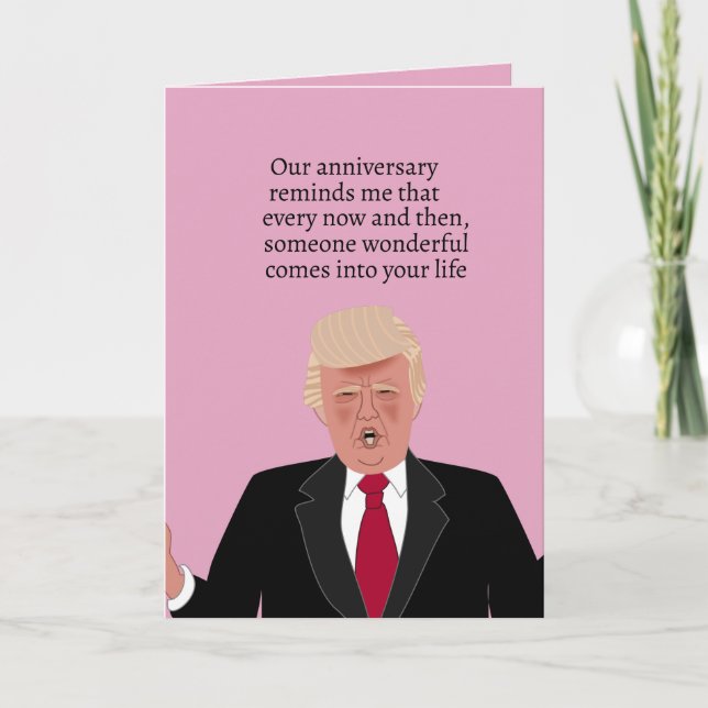 Tarjeta Divertida Personalizado de Donald Trump, esposa de (Anverso)