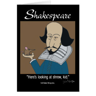 Tarjeta Divertida - Shakespeare y la Bruja