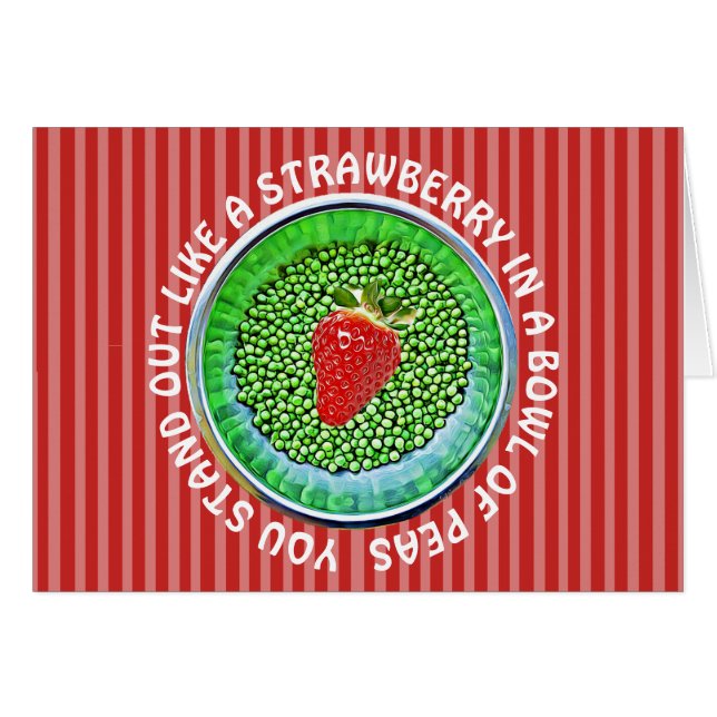 Tarjeta divertida, sobresale como una fresa (Anverso (Horizontal))