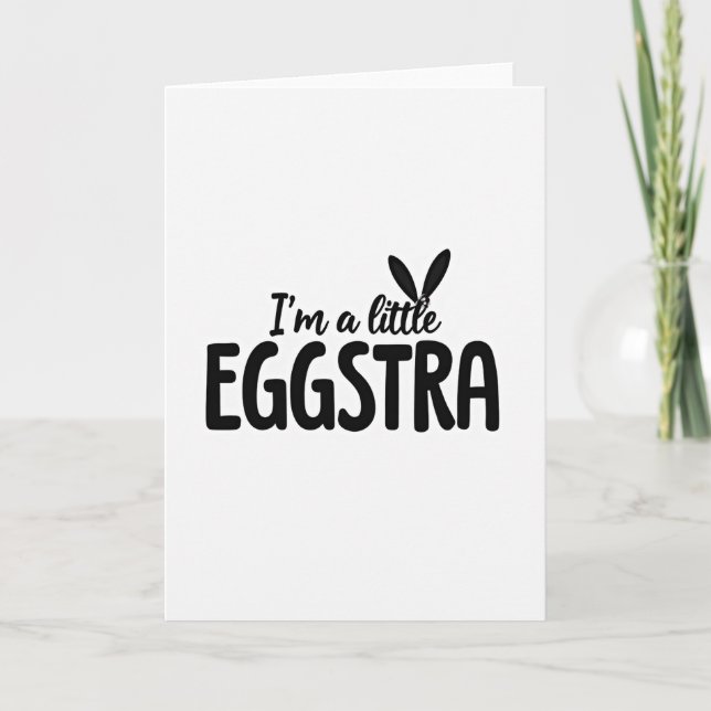 Tarjeta Divertida Soy Un Huevito Extra (Anverso)