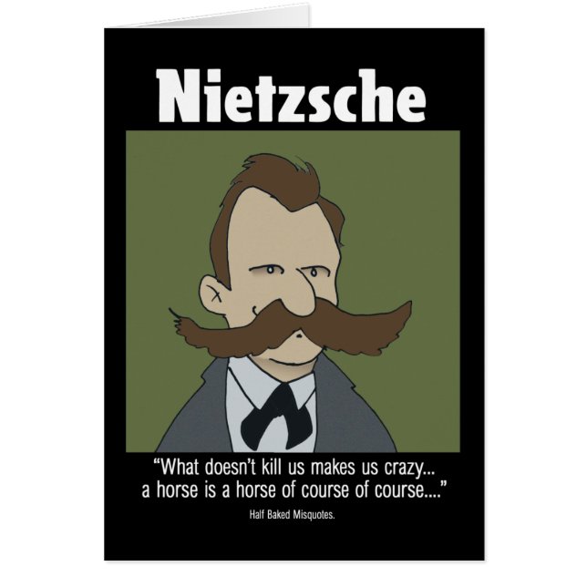 Tarjeta divertida - Tarjeta de Nietzshe (Frente)
