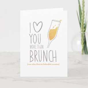 Tarjeta divertida: Te amo más que brunch