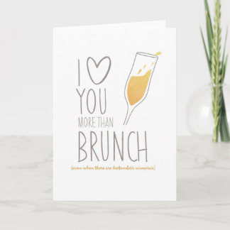 Tarjeta divertida: Te amo más que brunch