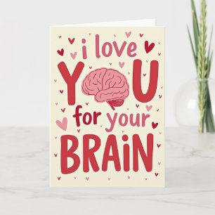 Tarjeta Divertida Te Amo Por Tu Cerebro