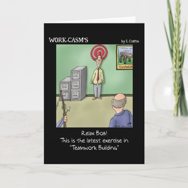 Tarjeta divertida: trabajo en equipo (Anverso)