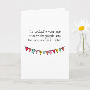 Tarjeta Divertida Vejez Cumpleaños Feliz