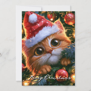 Tarjeta divertida y caprichosa de Feliz Navidad en