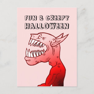 Tarjeta divertida y espeluznante de Halloween