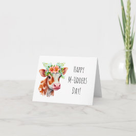 Tarjeta divertida y linda de día de la madre con j