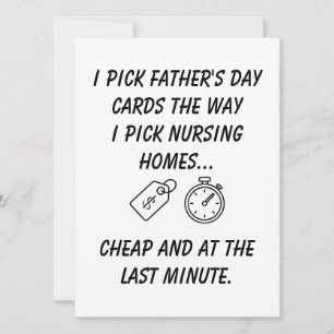 Tarjeta divertida y sarcástica del Día del Padre p