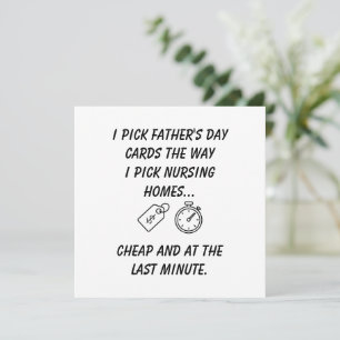 Tarjeta divertida y sarcástica del Día del Padre p