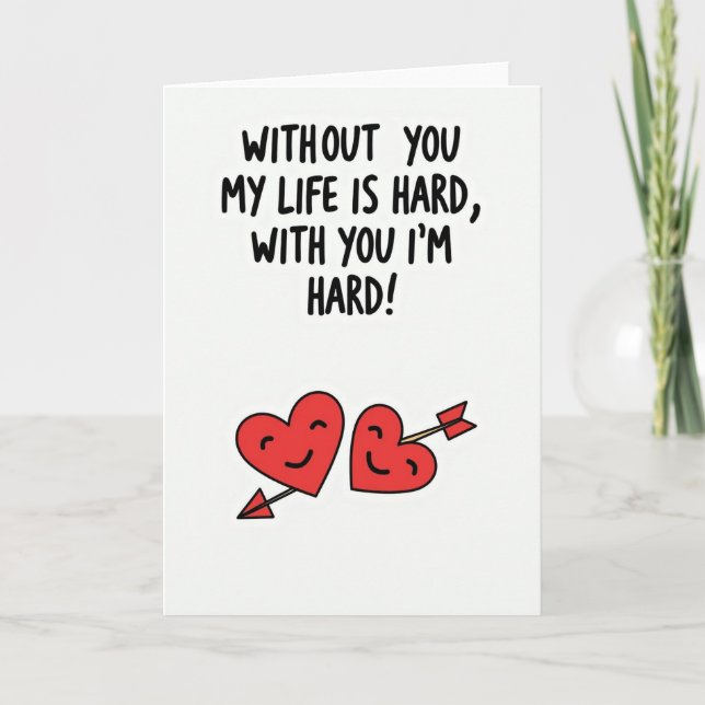 Tarjeta divertida y traviesa de amor duro (Anverso)