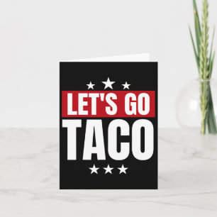 Tarjeta Divertidas estadísticas Taco vamos Taco