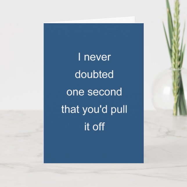 Tarjeta Divertidas felicitaciones para los exámenes de bar (Anverso)