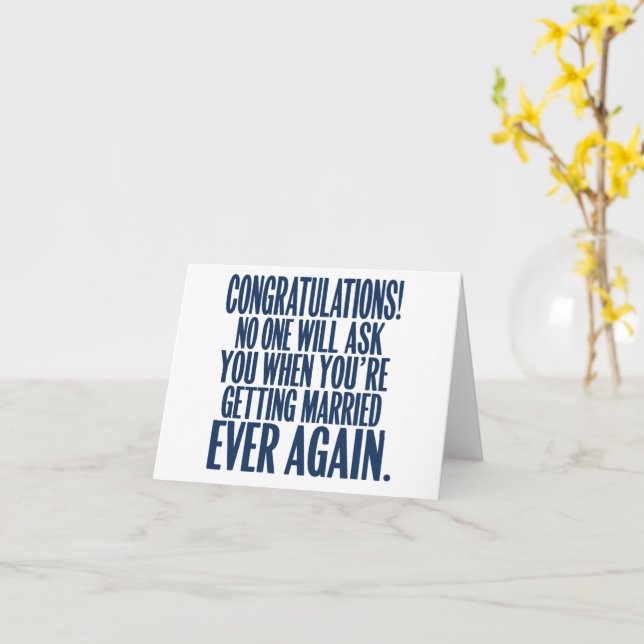 Tarjeta Divertidas felicitaciones por compromiso de Bodas  (flor amarilla)