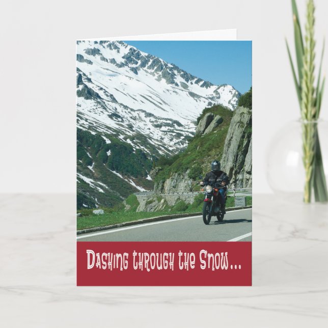 Tarjeta Divertidas vacaciones en moto (Anverso)