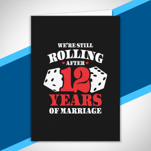 Tarjeta Divertido 12º Aniversario Parejas Casadas 12 Años