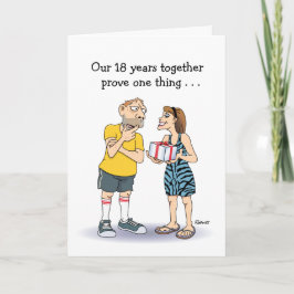 Tarjeta Divertido 18° aniversario