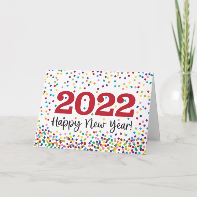 Tarjeta Divertido 2022 Feliz Año Nuevo (Anverso)