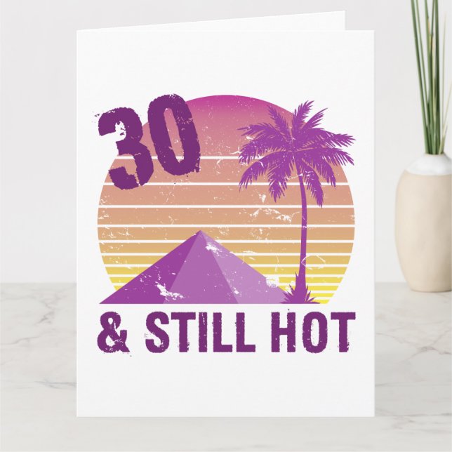 Tarjeta Divertido 30 cumpleaños caliente (Anverso)
