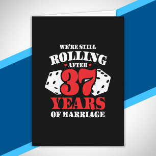 Tarjeta Divertido 37 Aniversario Parejas Casadas 37 Años