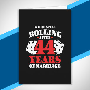 Tarjeta Divertido 44º Aniversario Parejas Casadas 44 Años
