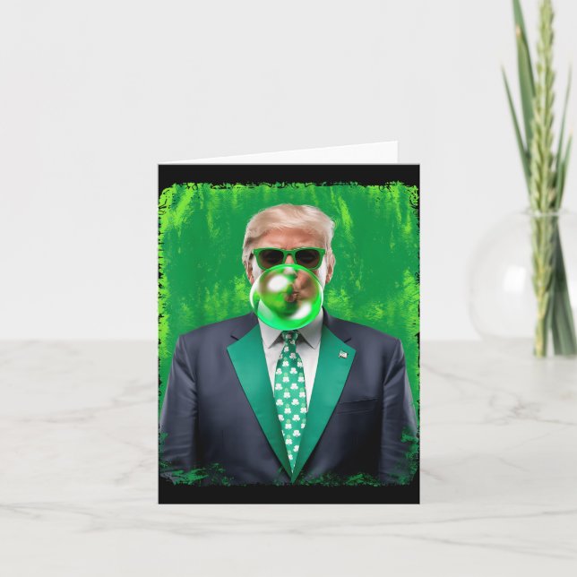 Tarjeta Divertido 47 Presidente St Patricks Día irlandés T (Anverso)
