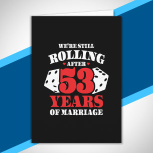 Tarjeta Divertido 53 Aniversario Parejas Casadas 53 Años